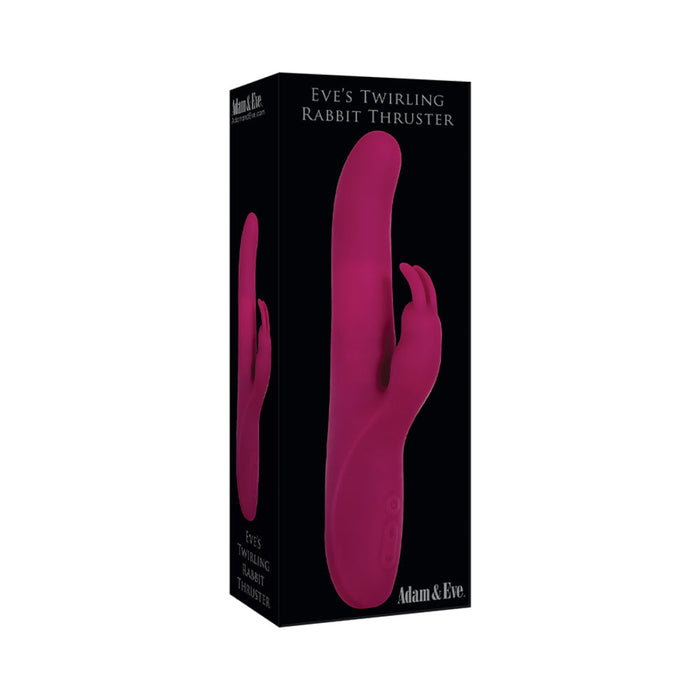 A&e Eve's Twirling Rabbit Thruster Rechargeable Silicone Burgundy