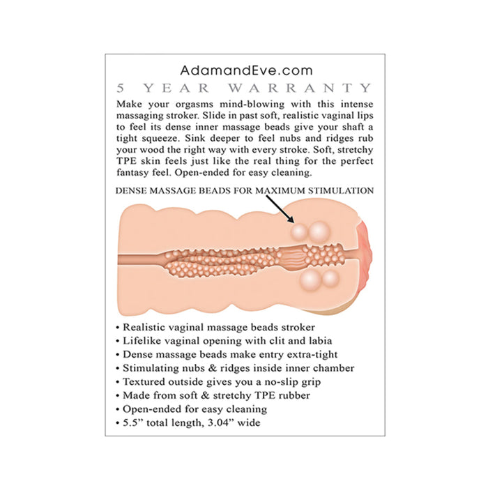 A&e Adam's Tight Stroker With Massage Beads