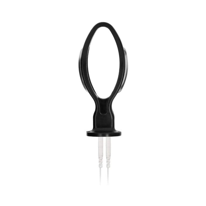 Shots Electroshock E-stim Hollow Butt Plug Black