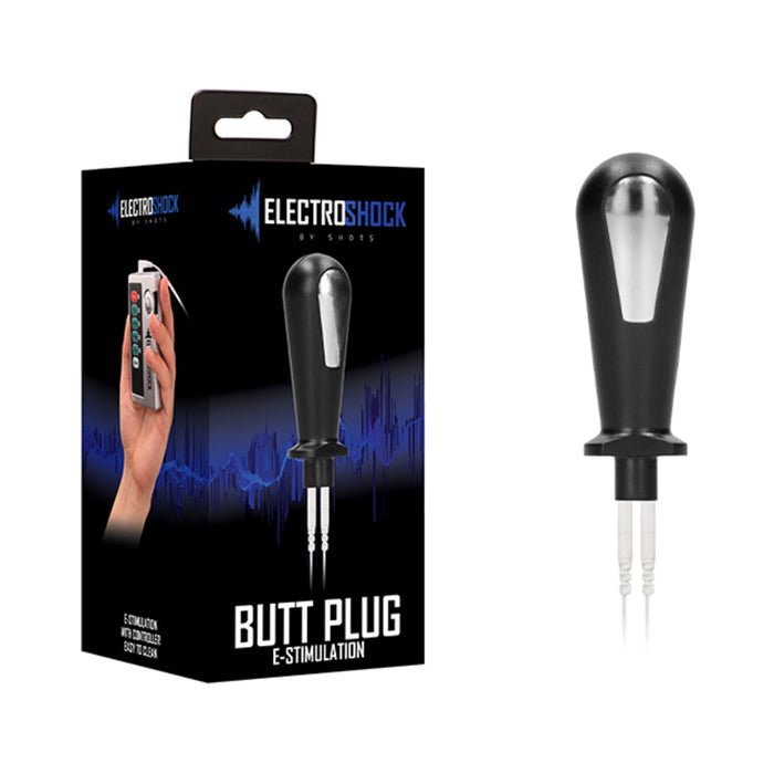 Shots Electroshock E-stim Butt Plug Black