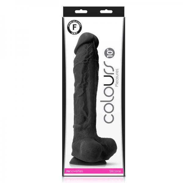 Colours Pleasures 10'' Dildo - Black