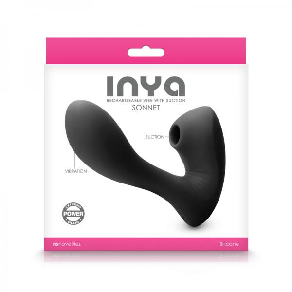 Inya Sonnet Suction Dual Stimulator Rechargeable Black