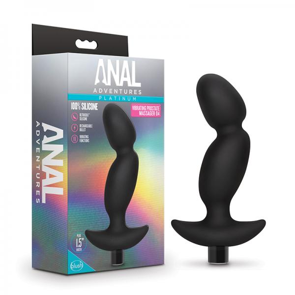 Blush Anal Adventures Platinum Silicone Vibrating Prostate Massager 04 - Black