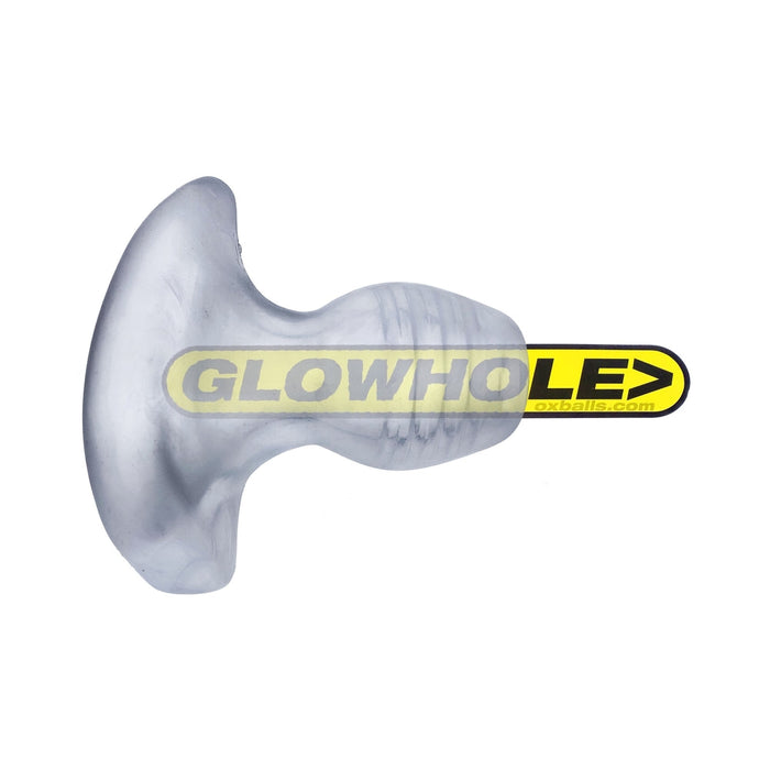 Oxballs Glowhole-2 Buttplug With Led Insert Large Clear Frost