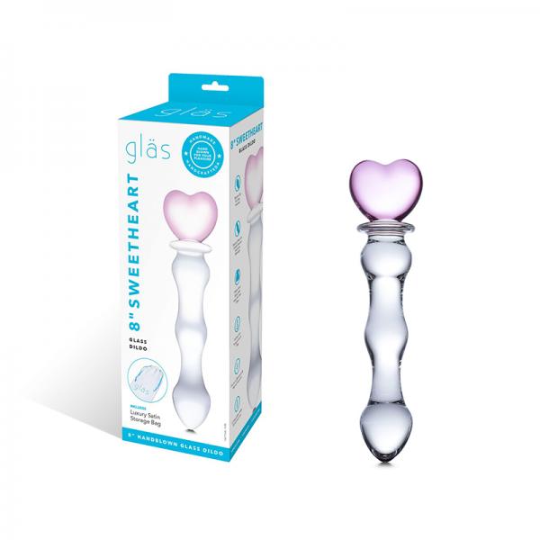 Glas 8'' Sweetheart Glass Dildo
