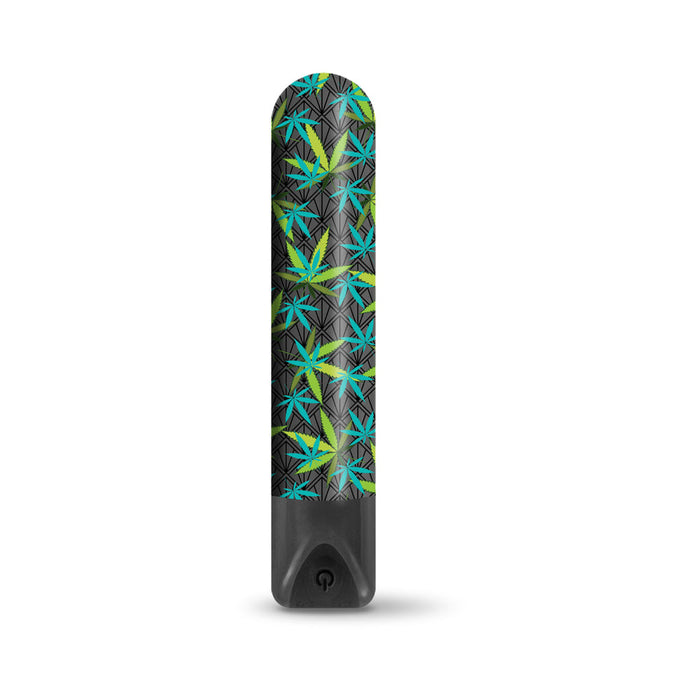 Prints Charming Buzzed Rechargeable 3.5'' Bullet - Canna Queen - Black