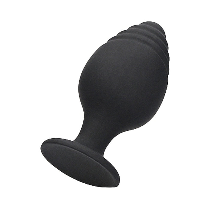 Ouch Rippled Butt Plug Set Black