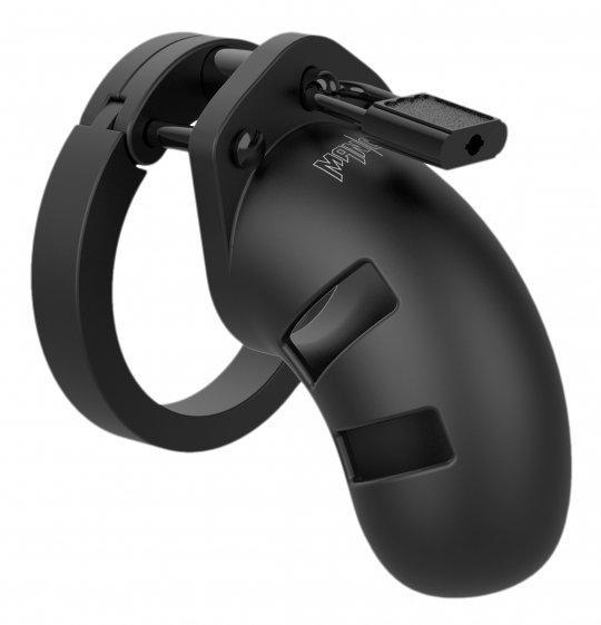 Man Cage Model 16 - Chastity - 3.5'' - Silicone Cock Cage - Black