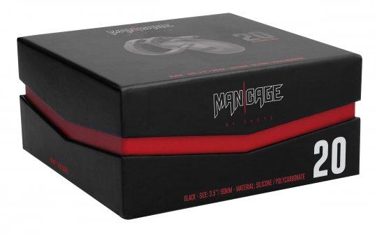 Man Cage Model 16 - Chastity - 3.5'' - Silicone Cock Cage - Black