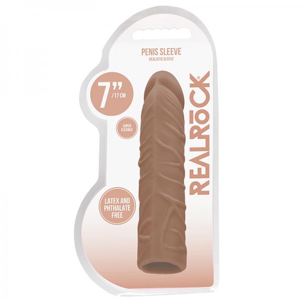 Real Rock Penis Extender - 7'' - 17.5 Cm - Mocha