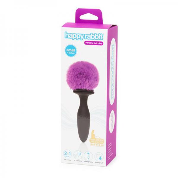 Happy Rabbit Small Vibrating Bunny Tail Butt Plug