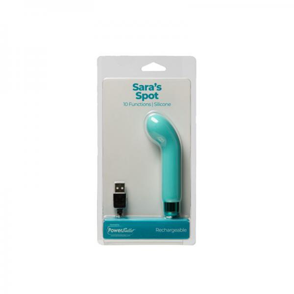 Sara's Spot Rechargeable Bullet With Removable G-spot Sleeve Teal