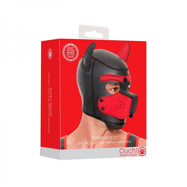 Ouch Neoprene Puppy Hood Red