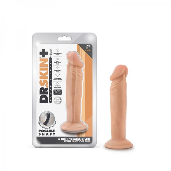 Dr Skin Plus Posable Dildo 6 Vanilla