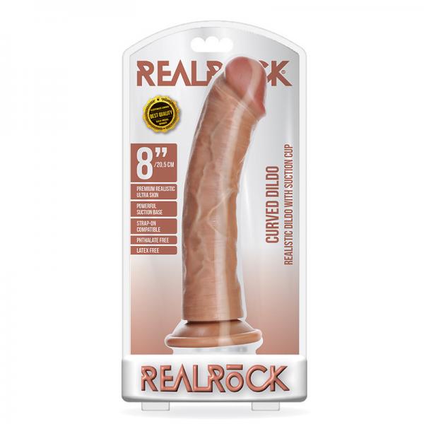 Realrock Curved Dildo 8 Tan