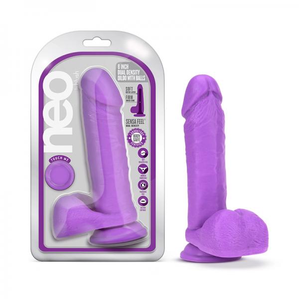 Neo Dual Density Dildo 8' Neon Purple