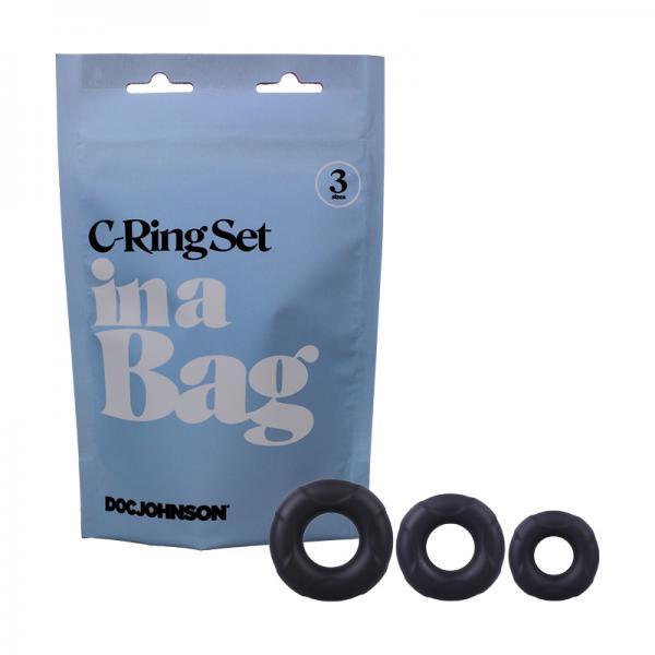 In A Bag Cock Ring Set Black