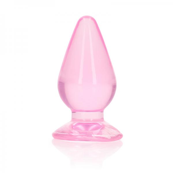 Shots Realrock Crystal Clear 3.5'' Anal Plug - Pink