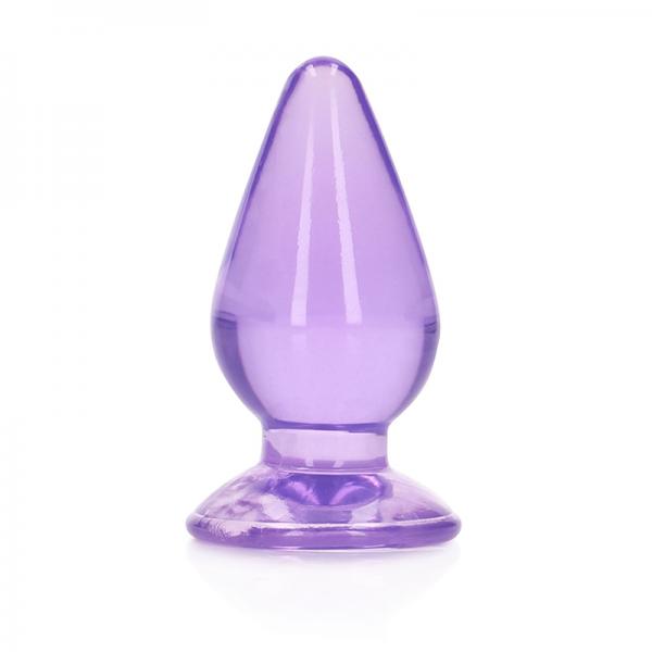 Shots Realrock Crystal Clear 4.5'' Anal Plug - Purple