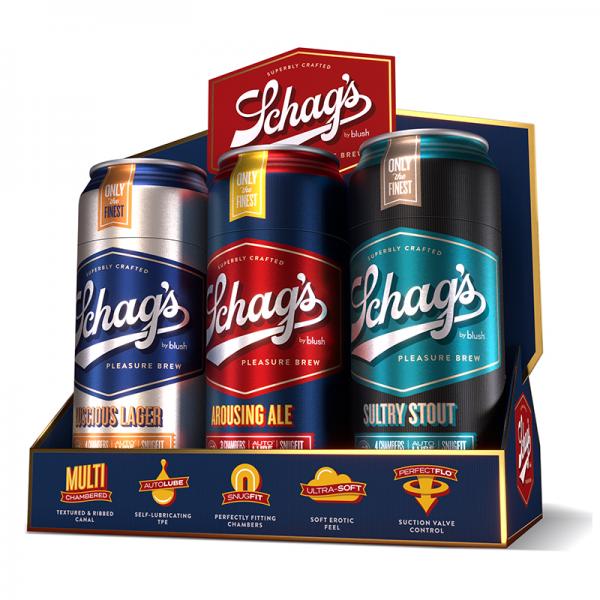 Schag's Beer Can Stroker 6 Pack (2 Of Each Style)