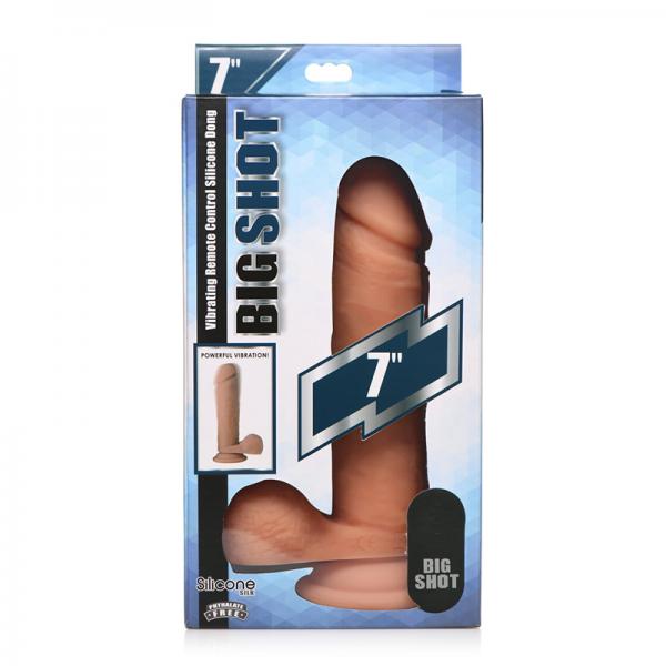 Big Shot Vibe Dildo W/balls 7 Ivory