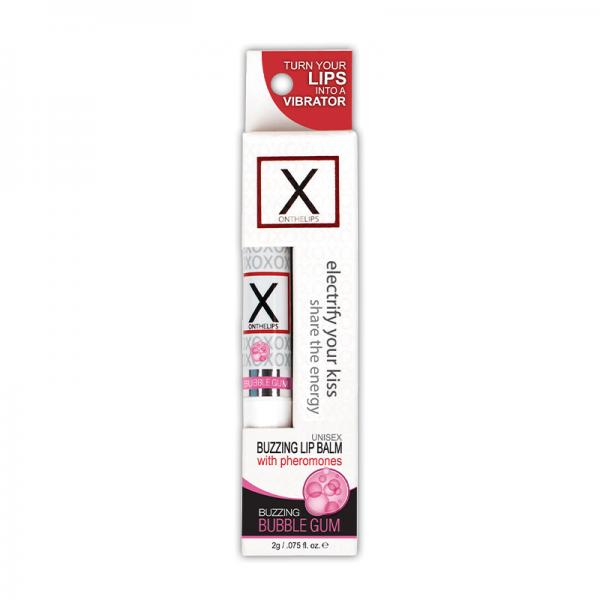 X On The Lips Buzzing Lip Balm With Pheromones Bubble Gum .75 Ounce