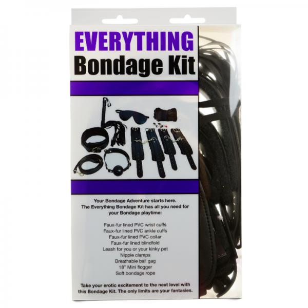 Everything Bondage 12 Piece Kit - Black