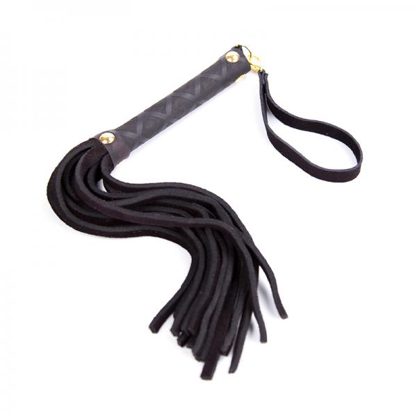 Plesur Mini Leather Flogger - Black