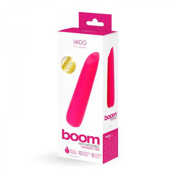 Vedo Boom Rechargeable Ultra Powerful Vibe - Pink