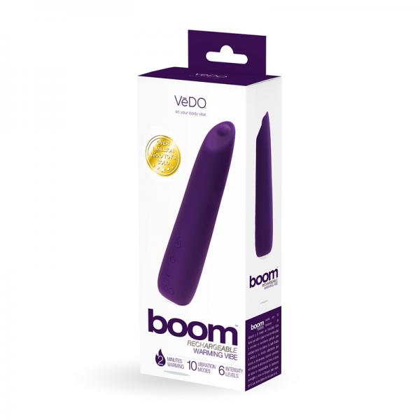 Vedo Boom Rechargeable Ultra Powerful Vibe - Purple