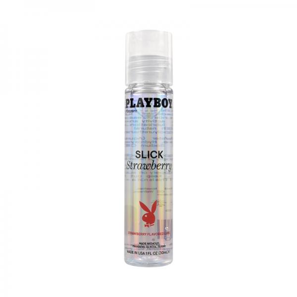 Playboy Slick Flavored Water-based Lubricant Strawberry 1 Oz.