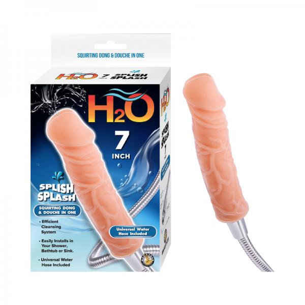 H20 Splish Splash 7 In. Dildo Douche Beige