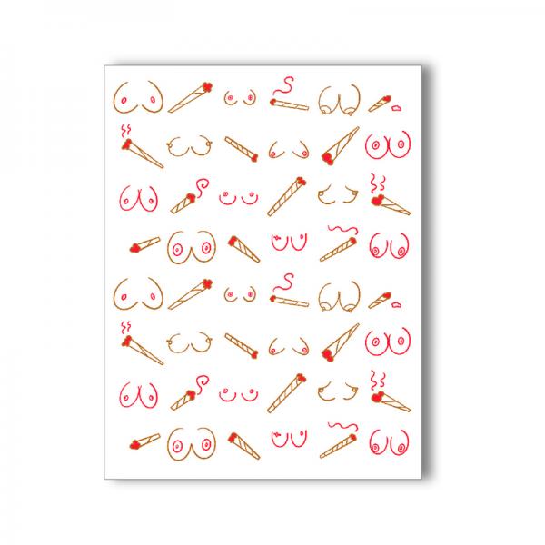 Doobies And Boobies Naughty Greeting Card