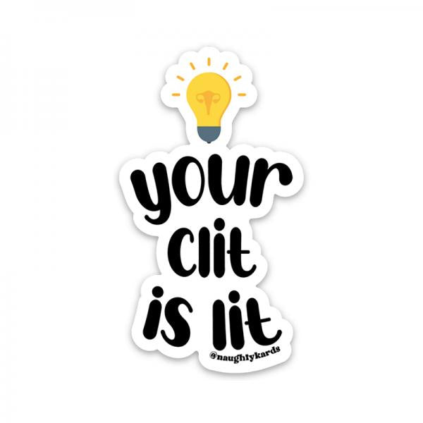 Lit Clit Naughty Sticker - Pack Of 3