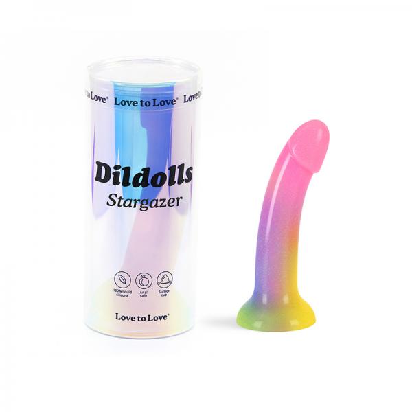 Love To Love Silicone Dildolls Stargazer - Gradient Rainbow W/glitter