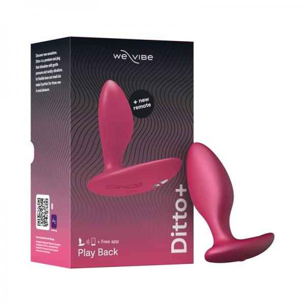 We-vibe Ditto+ Rechargeable Remote-controlled Silicone Vibrating Anal Plug Cosmic Pink