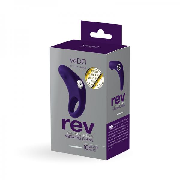 Vedo Rev Rechargeable C-ring Vibrating Purple