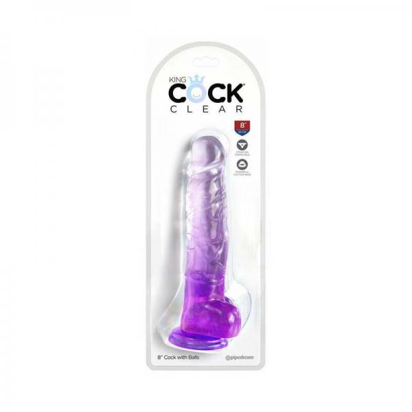 Kc 8 Cock Clear W/balls Purple