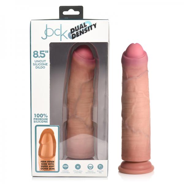 Jock Dual Dense Uncut Dildo 8.5 Tan