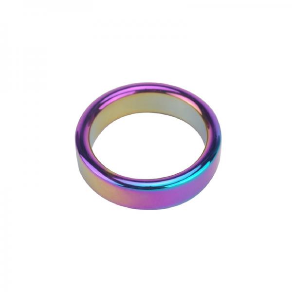 Plesur 2'' Metal Cock Ring - Rainbow