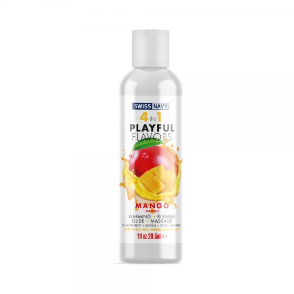 Swiss Navy 4 In 1 Playful Flavors Mango 1 Oz
