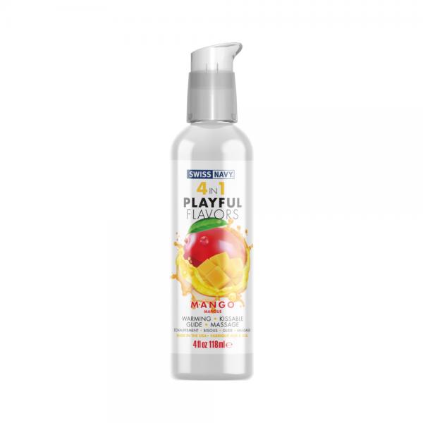Swiss Navy 4 In 1 Playful Flavors Mango 4 Oz.