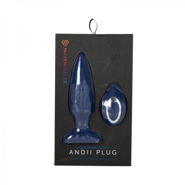Sensuelle Andii Plug W/roller  Navy Blue