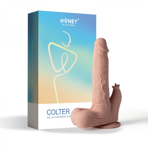 Colter App Controlled Realistic 8.5'' Thrusting Dildo Vibrator W/clit Licker - Ivory