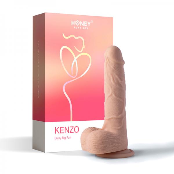 Kenzo App Controlled Realistic 9.5'' Thrusting Dildo Vibrator - Ivory