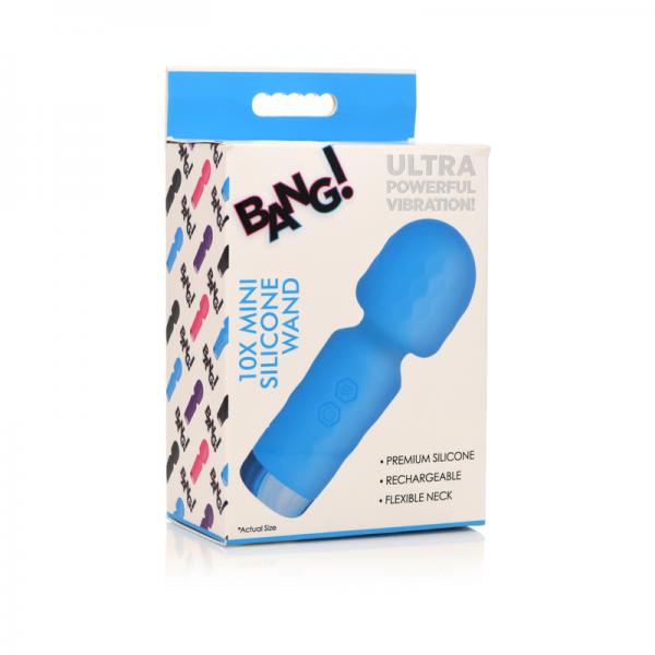 Bang 10x Mini Silicone Wand Blue