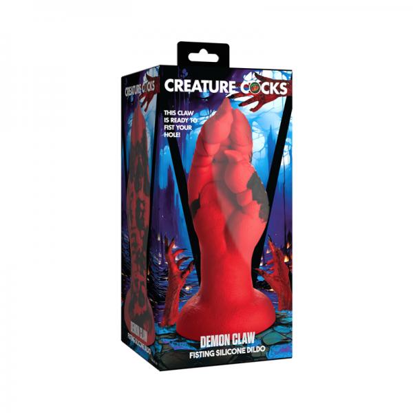 Demon Claw Fisting Silicone Dildo - Red
