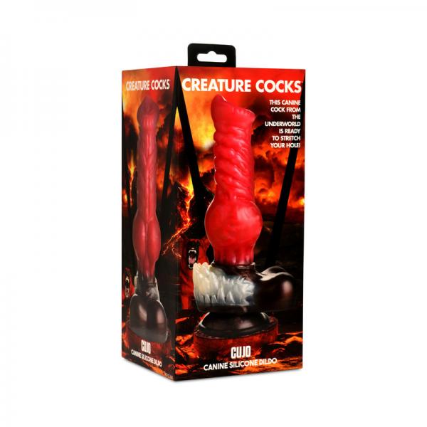 Creature Cocks Cujo Dildo Lg Red/blk