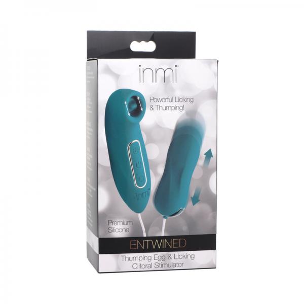 Entwined Silicone Thumping Egg And Licking Clitoral Stimulator