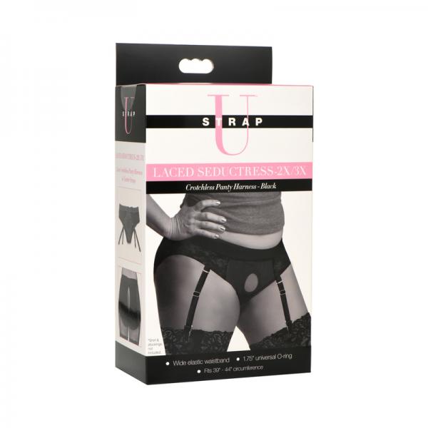 Strap U Lace Seductress 2x/3x Black